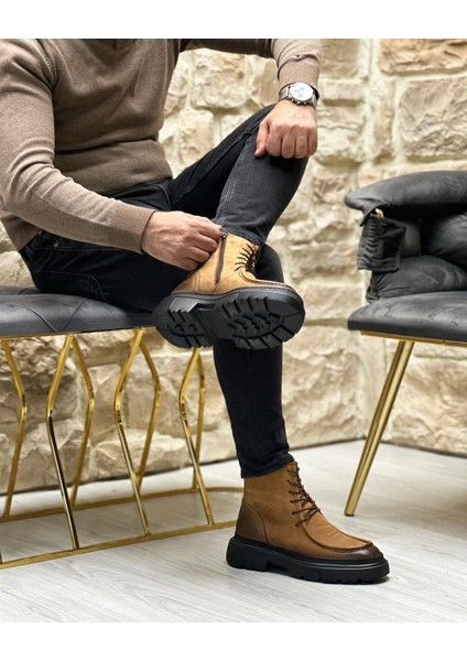 TAN OKLAND 3215 HAKİKİ DERİ ERKEK BOT TABA