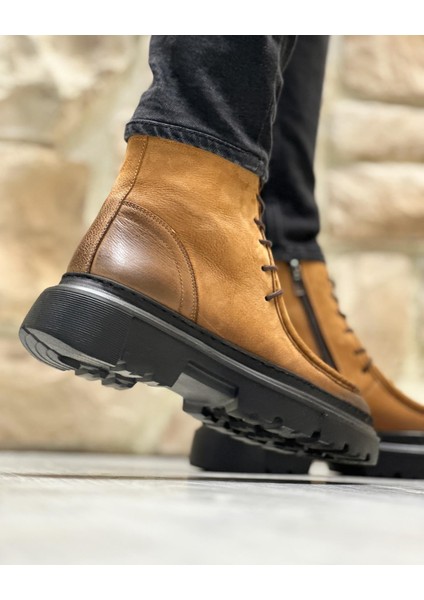 TAN OKLAND 3215 HAKİKİ DERİ ERKEK BOT TABA