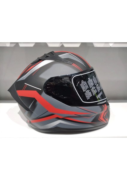 Kask Mts Pro 801 Twılgh Güneş Gözlüklü Mat Gri/kırmızı fiyatları
