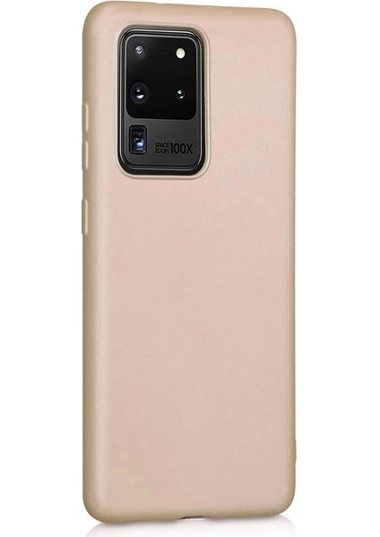 Samsung S20 Ultra Kılıf Rubber Silikon Gold