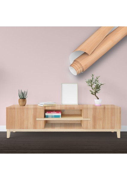 Bambu Ahşap Yapışkan Folyo, Su Geçirmez, Isıya Dayanıklı, Banyo, Yatak Odası, Mutfak Için Ev Dekoru, Dolap Yapışkanı, Duvar ve Mobilya Kaplama Folyosu, Büyük Ebatlı Folyolar Dekoros fırsatları
