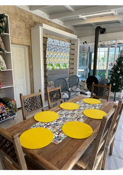 Renkli Zeytinler Dijital Baskı Runner Supla Takım