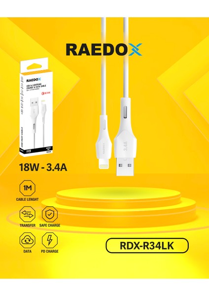 USB To Lightning 18W 3.4A Hızlı Kablo modelleri