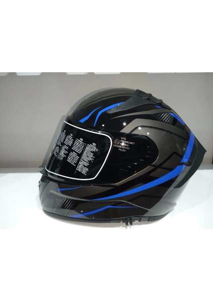 Kask Mts Pro 801 Lead Güneş Gözlüklü Blue