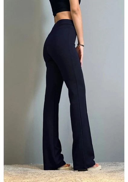 Kadın Yüksek Bel Esnek Kumaş Palazzo Pantolon fiyatları