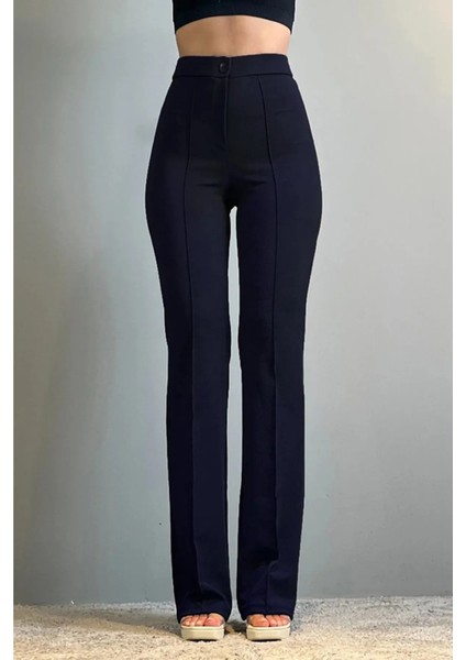 Kadın Yüksek Bel Esnek Kumaş Palazzo Pantolon modelleri