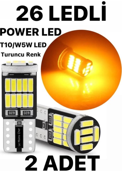 Metal Turuncu Park T10 26 LED Plaka Tavan Ampulü 2 Adet