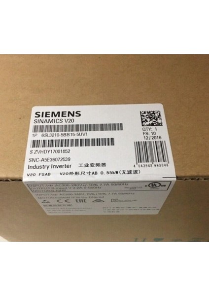 6SL3210-5BB15-5UV1 Sıemens Sınamıcs V20 200-240V Ürt.garantisi modelleri