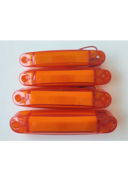 4 Adet Neon Parmak LED Lamba Turuncu 12-24 Volt