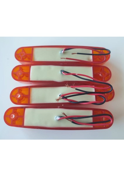 4 Adet Neon Parmak LED Lamba Turuncu 12-24 Volt