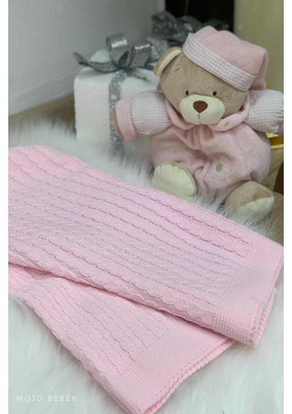 Triko Bebek Battaniyesi 120085 Pembe