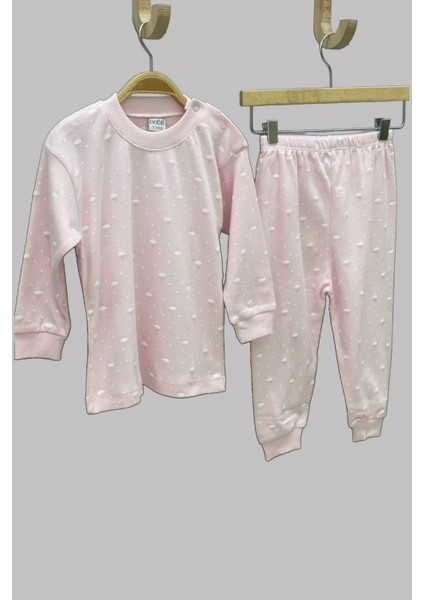 Bulut Desenli Pijama Takımı 2407 Pembe