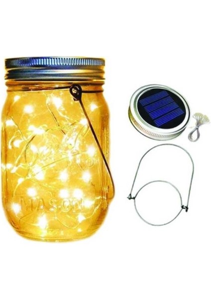 3W Solar Peri Ledli Dekoratif Kavanoz 3200K