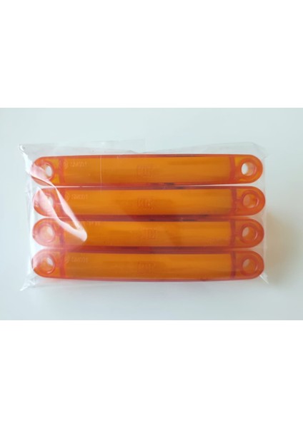 4 Adet Neon Parmak LED Lamba Slim Model Turuncu 12-24 Volt