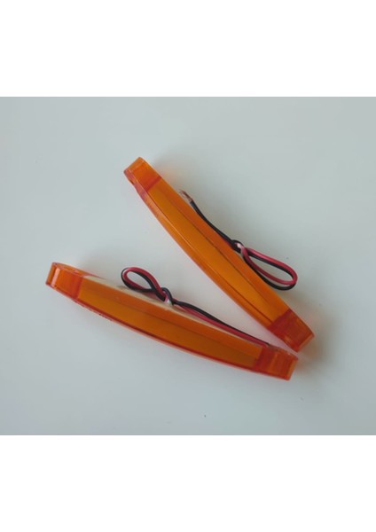 4 Adet Neon Parmak LED Lamba Slim Model Turuncu 12-24 Volt
