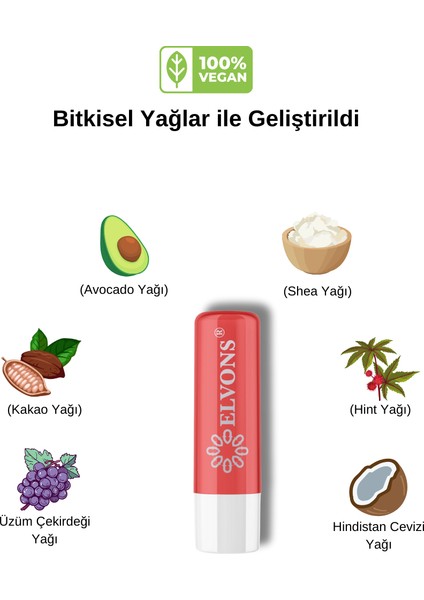 Lip Balm Dudak Bakım Kremi Besleyici ve Nemlendirici Şeftali (C & E Vitaminleri) modelleri