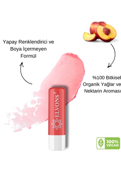 Lip Balm Dudak Bakım Kremi Besleyici ve Nemlendirici Şeftali (C & E Vitaminleri) fırsatları