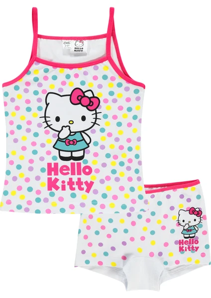 Hello Kitty Kız Çocuk Iç Çamaşır Takımı 2-10 Yaş Beyaz