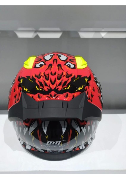 Kask Mts Pro 801 Demon Güneş Gözlüklü Kırmız/sarı modelleri