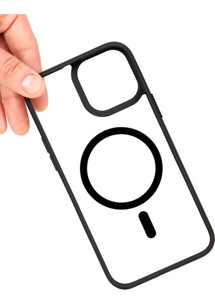Apple iPhone 15 Pro Telefon Kılıfı Magsafe Bold Siyah modelleri