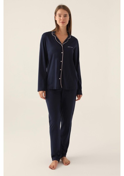 Kadın Pijama Takım, Düğmeli Pijama Takım, Kutulu Gönderim,