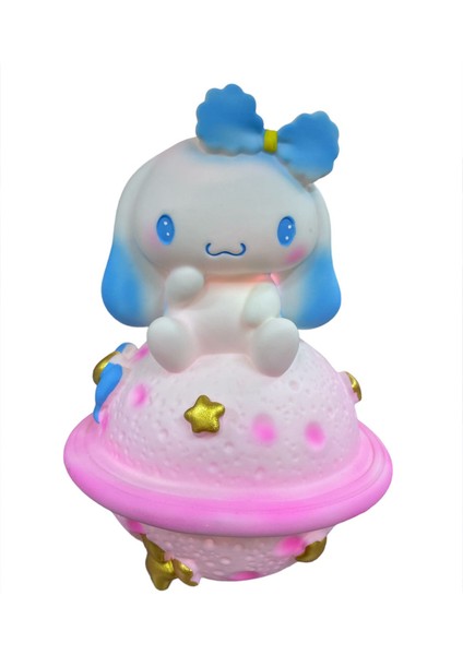 Kawaii Sanrio Cinnamoroll Satürn Yanıp Sönen Renk Değiştiren Gece Lambası Kumbara