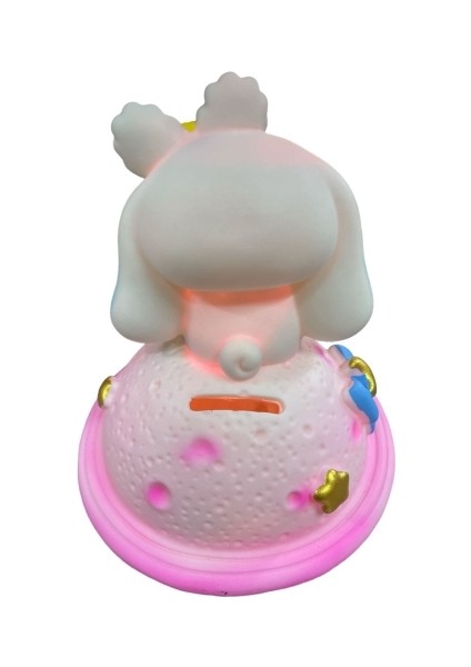 Kawaii Sanrio Cinnamoroll Satürn Yanıp Sönen Renk Değiştiren Gece Lambası Kumbara