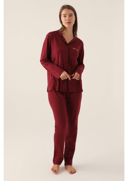 Kadın Pijama Takım, Düğmeli Pijama Takım, Kutulu Gönderim,