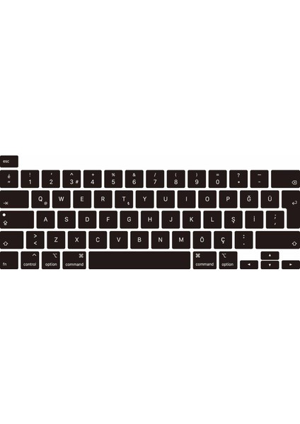 Macbook Pro 13 Inç A2686 M2 Işlemcili Silikon Klavye Koruyucu Türkçe Touchbar 2023