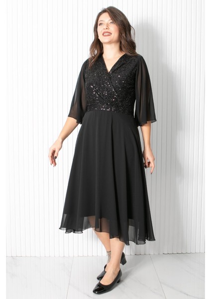 Pul Payet Detaylı Abiye Siyah Fhm910 fiyatları