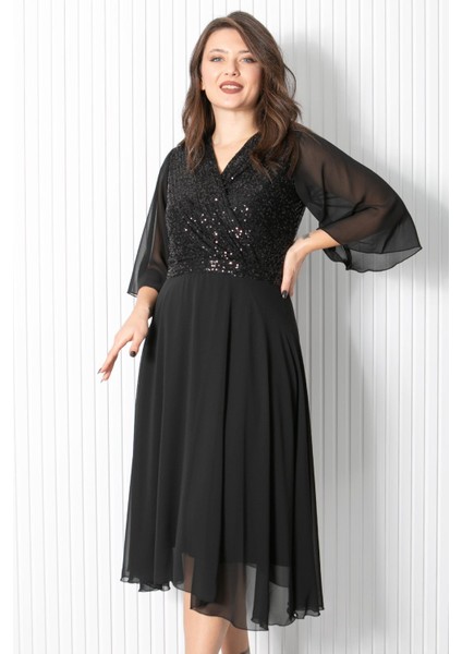 Pul Payet Detaylı Abiye Siyah Fhm910 indirimleri