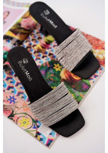 Siyah Kadın On Taşlı Saten Abiye Günlük Klasik Topukluterlik - Siyah - 39 fiyatları