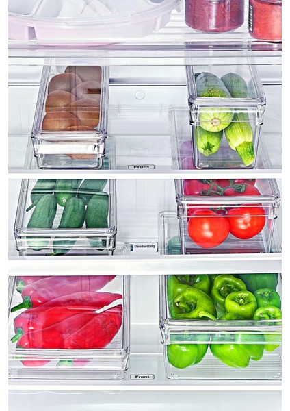 3'lü Kapaklı Maxi New Clear Buzdolabı & Dolap Içi Düzenleyici Organizer fiyatları