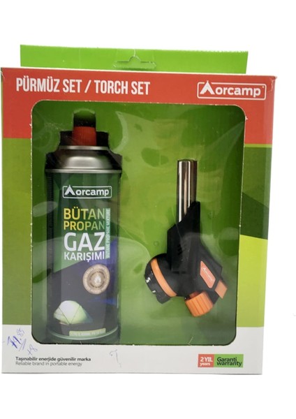 Orgaz 227 Gram Kartuş Tüplü Pürmüz Torch Set