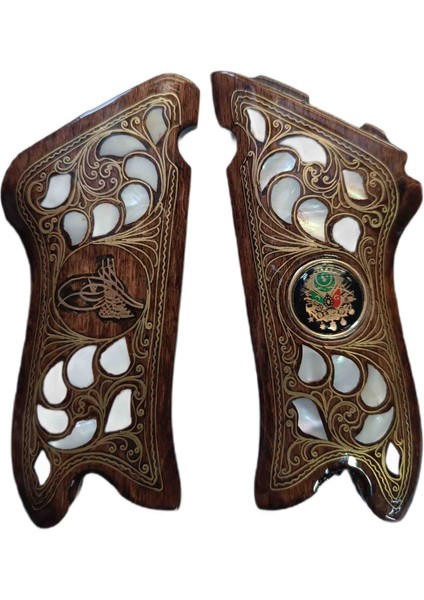 Luger P08 Makara Parabellum Işlemeli Kabze