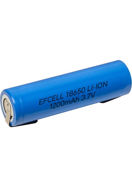 18650 3.7 Volt 1200 Mah Lithıum Lı-Ion Puntalı Mavi Pil (Başlıksız Puntalı)