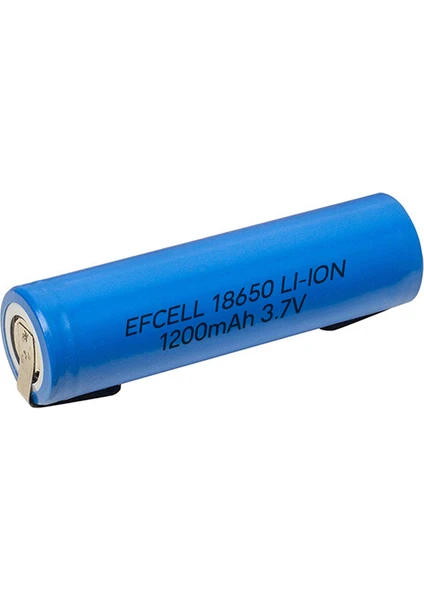 18650 3.7 Volt 1200 Mah Lithıum Lı-Ion Puntalı Mavi Pil (Başlıksız Puntalı)