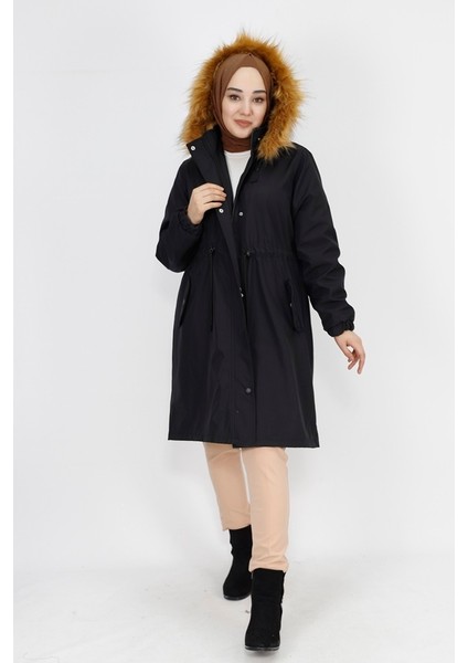 Bycoolest Butik 11011 Bondet Kumaş Büyük Beden Orta Boy Kaban