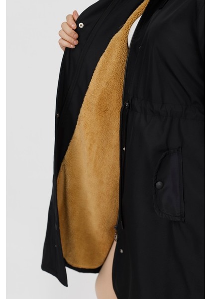 Bycoolest Butik 11011 Bondet Kumaş Büyük Beden Orta Boy Kaban modelleri