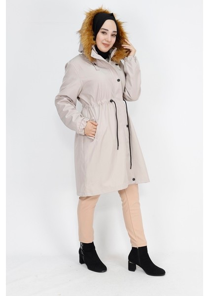 Bycoolest Butik 11011 Bondet Kumaş Büyük Beden Orta Boy Kaban indirimleri