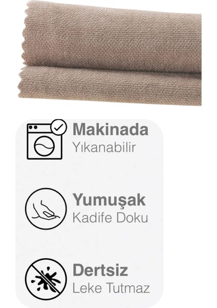 Ada Fon Perde Tek Kanat 1/3 Sık Pile 34-Pudra