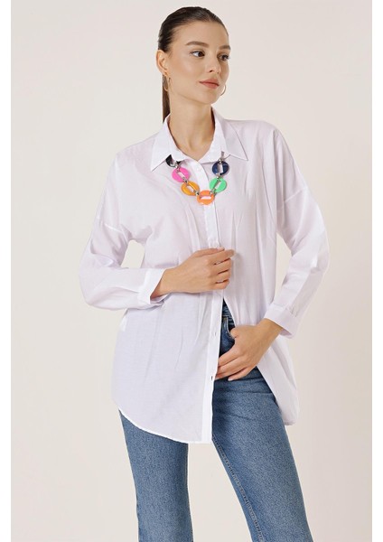 Kolyeli Oversize Tunik Gömlek fiyatları