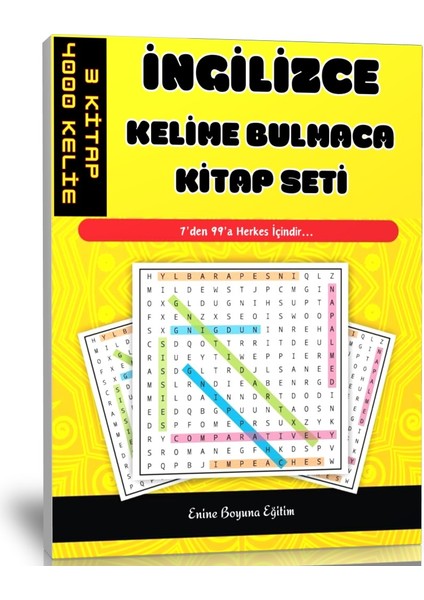 Enine Boyuna Eğitim İngilizce Kelime Bulmaca Kitap Seti 3 Kitap