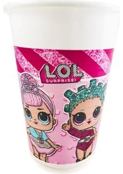 CLZ193 LML8570 Balonevi, Lol Sürpriz 8 Adet Kağıt Bardak 180/200ML