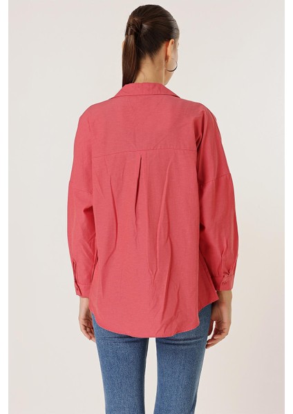 Oversize Uzun Basic Gömlek