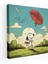Snoopy Duvar Tablosu - Uçurtma Uçan Kanvas Tablo - Snoopy, Kanvas Tablo, Uçurtma, Retro, 30X30 1