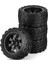 4 Adet 118MM 1/10 Rc Lastik Lastik Tekerlek Köpük Ekler 12MM Hex Arrma Redcat Için, Siyah (Yurt Dışından) 2