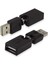 USB 2.0 Tip Erkek - Dişi 360 Derece Dönüştürücü (2'li Paket, Am-Fm) (Yurt Dışından) 4