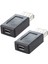 Siyah USB 2.0 Tip A Dişi - Mikro USB B Dişi Adaptör Fişi (Yurt Dışından) 1