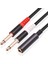 Adet 6.35MM 1/4 Inç Stereo Trs Dişi 2 Çift 6.35MM Adaptör Kablosu (Yurt Dışından) 3